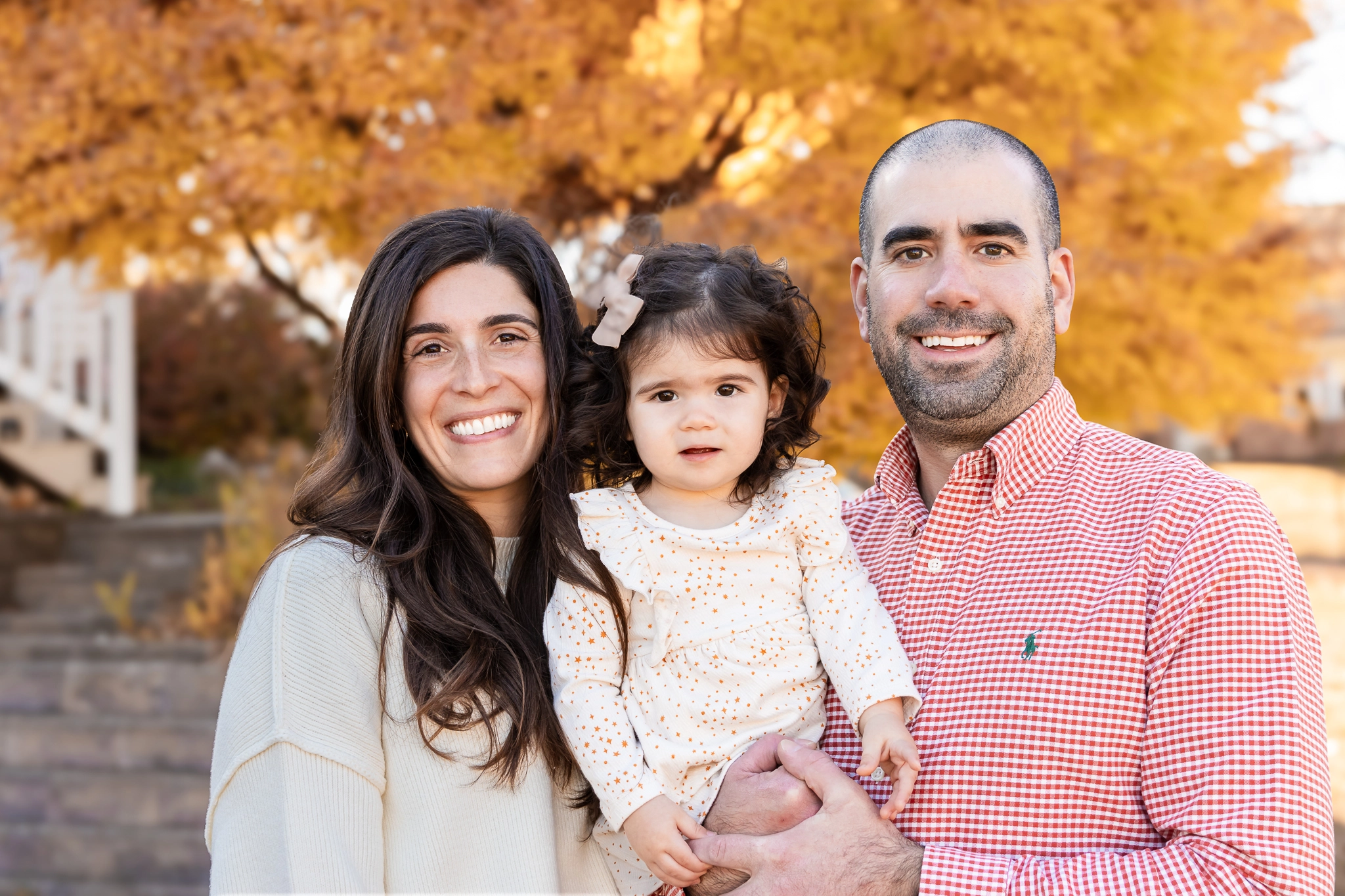 family from Philadelphia posing for a family portrait