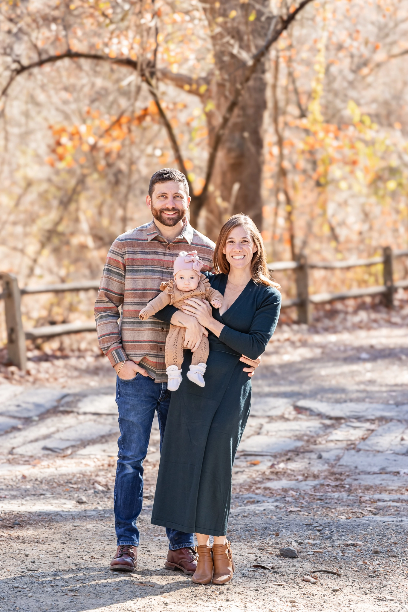 Fall family photo in Wissahickon Park in Greater Philadelphia, PA