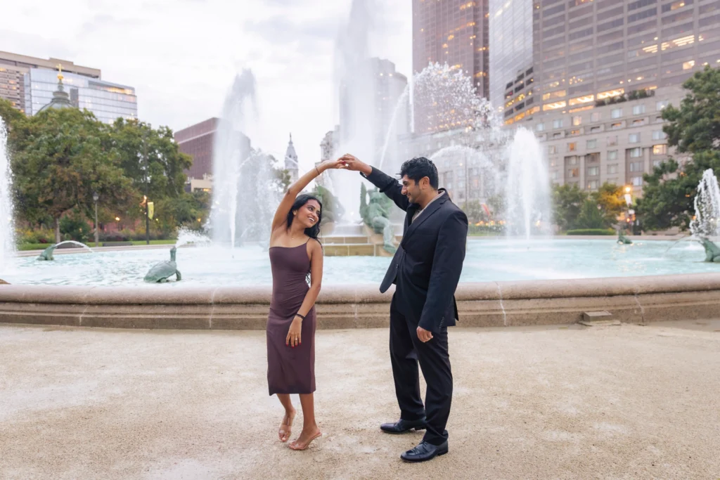 Logan Square Engagement Photos: A Full-Circle Philadelphia Love Story